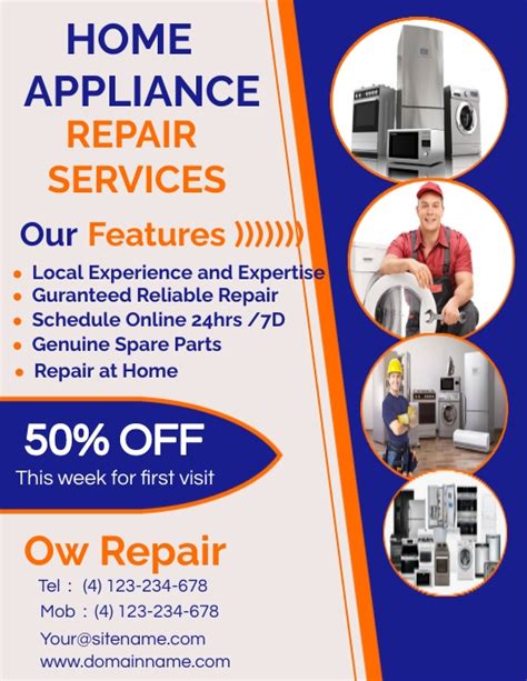 Home Appliances Repair Flyer Appliance Medi Template Postermywall