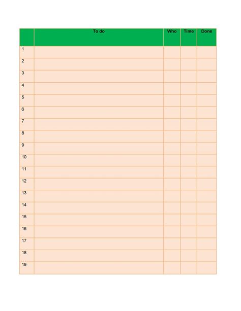 50 Printable To Do List Checklist Templates Excel Word