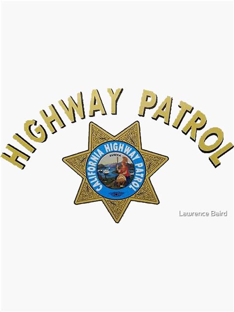 Chp California Highway Patrol Badge Kiss Cut Bubble Free Stickers 3