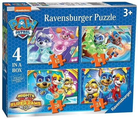 Neu Eingetroffen Ravensburger 03029 Paw Patrol 4er Puzzle Set 12 16 20
