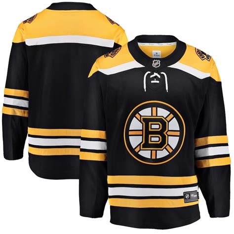 Fanatics Branded Boston Bruins Youth Black Breakaway Home Jersey
