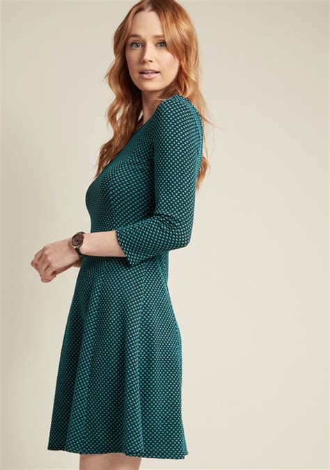 In The Mix Knit Dress In Dots Dresses Knit Dress Fashion