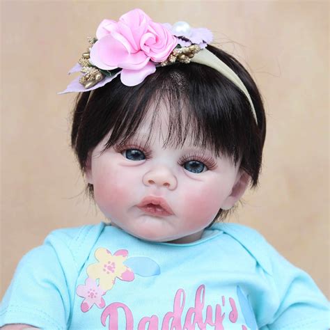 48 Cm 3d Skin Tone Visible Veins Soft Silicone Reborn Baby Doll Toy For