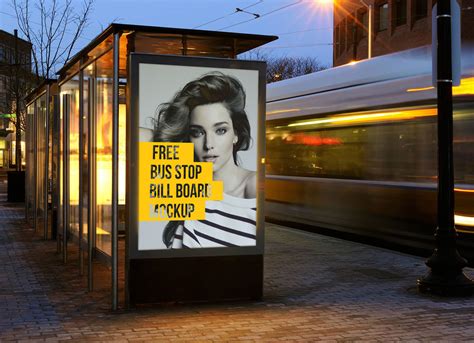 outdoor advertising bus stop billboard mockup psd files good mockups