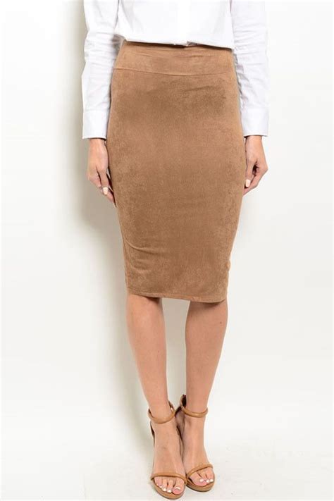 Suede Midi Skirt Suede Pencil Skirt Suede Skirt Skirts