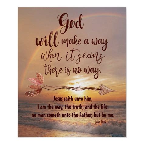 God Will Make A Way With Scripture Poster Christian