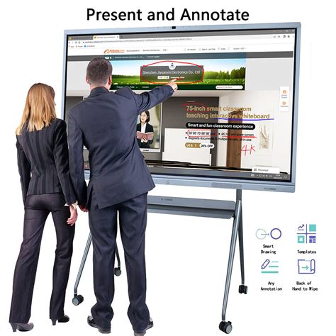 98 Inch LCD Panel 4K LED Touch Screen All In One Board Interactive