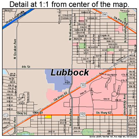 Printable Lubbock Street Map Printable Word Searches