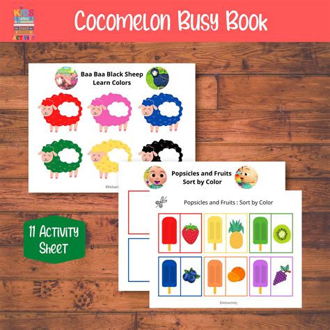 Cocomelon Activity Sheets Busy Book Printable Preschool Etsy