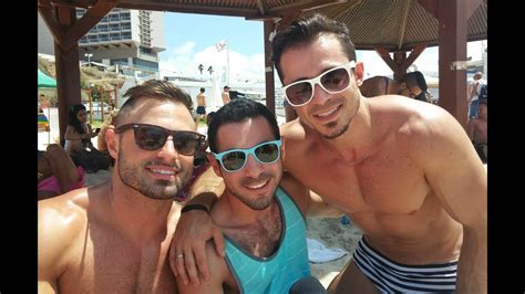 tel aviv gay pride hilton beach with the hot tourists youtube