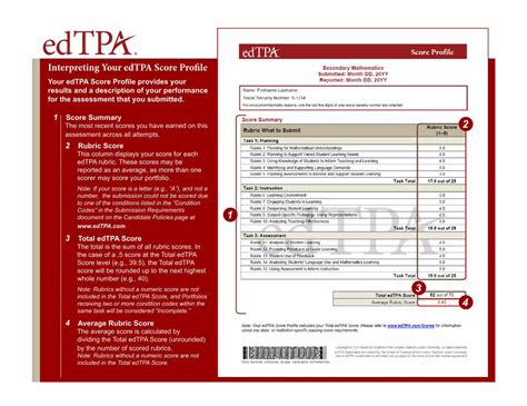 Pdf Interpreting Your Edtpa Score Profile · Interpreting Your Edtpa