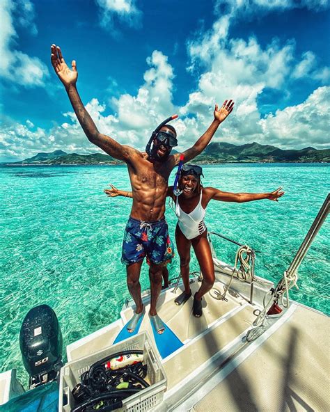 Mike Edwards And Wife Perri Celebrate Honeymoon On The Island Of Mauritius Photos