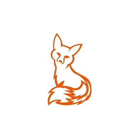 Vector Illustration Of Abstract Fox Icon Isolated On A White Background