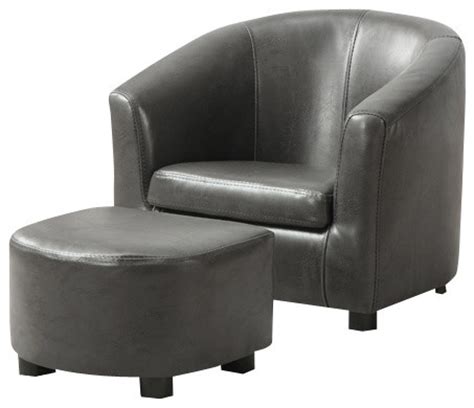 Set $2,398.00 12 month financing 12 month financing (51) more like this. Charcoal Grey Leather-Look Juvenile Chair and Ottoman - Contemporary - Armchairs and Accent ...
