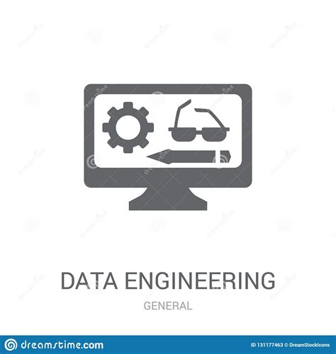 Data Engineering Icon Trendy Data Engineering Logo Concept On W Stock