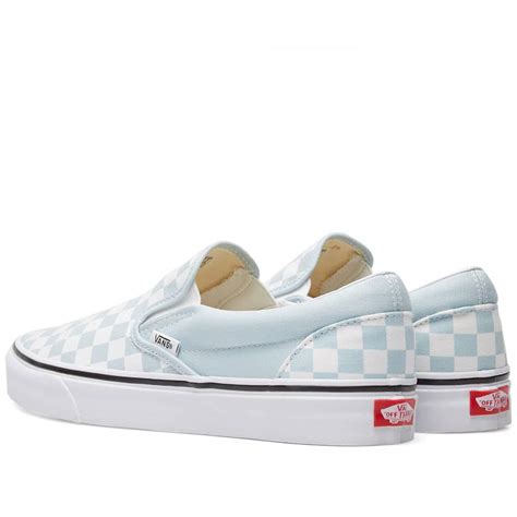 Vans Classic Slip On Checkerboard Baby Blue True White End Cn