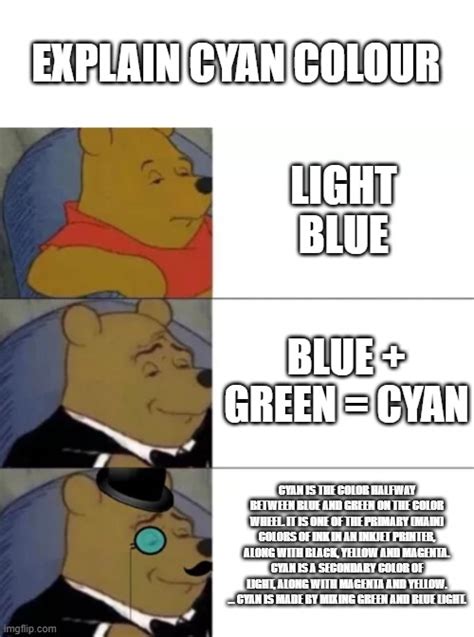 Explain Cyan Colour Imgflip