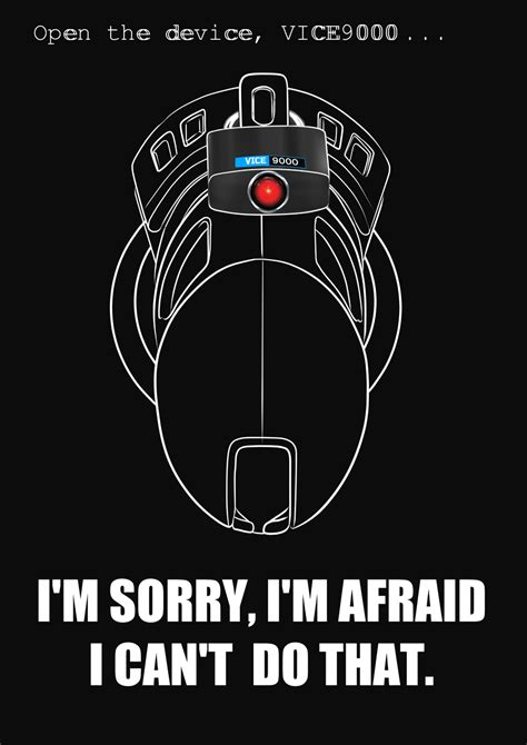 Rule 34 2001 A Space Odyssey Black And White Chastity Chastity Cage English Text Hal 9000