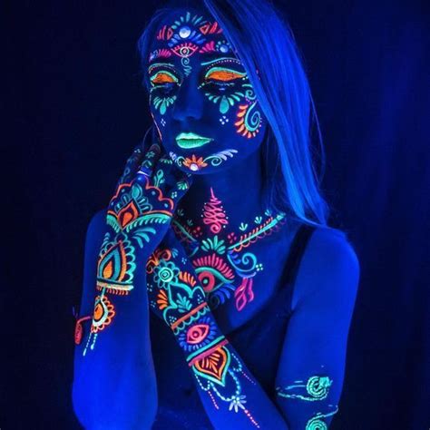 Glow In The Dark Paint Neon Face Paint Black Light Makeup Neon Party