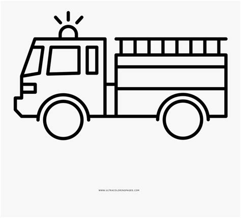 Fire Truck Coloring Page Free Transparent Clipart Clipartkey