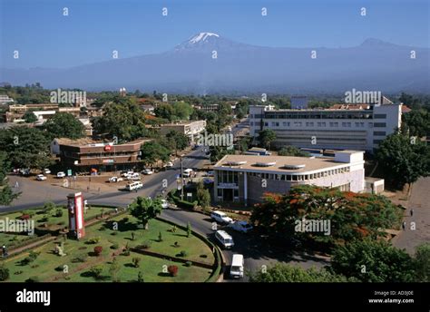 The Town Of Moshi Located At The Foot Of The Kilimanjaro Range 5895m