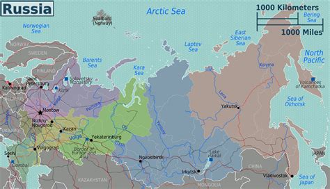 Die landkarte ist ein interaktiver und leicht zu bedienender reiseführer. Landkarte von Russland (Übersichtskarte/Regionen ...