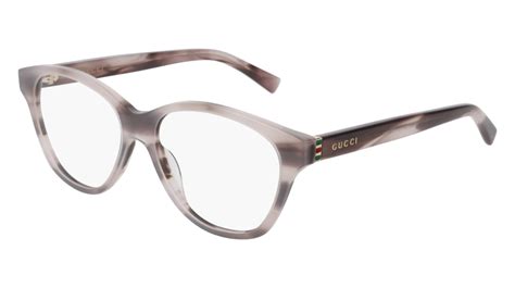 Gucci Optical Frame Woman Havana Gold Transparent Optinova Eyecare
