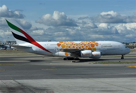 Emirates Airbus A380 861 A6 Eob Expo 2020 Dubai Orange Livery A Photo