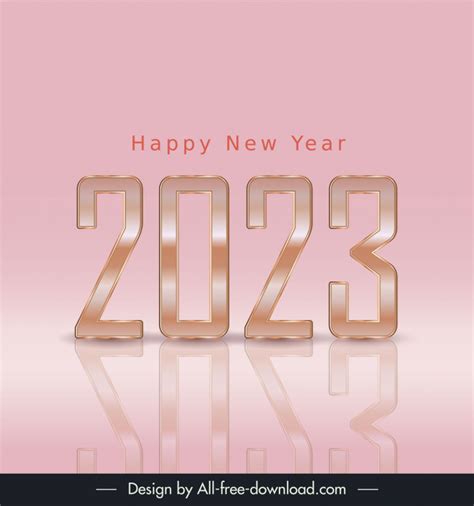 2023 New Year Calendar Template Elegant Luxury Shiny Texts Words Decor