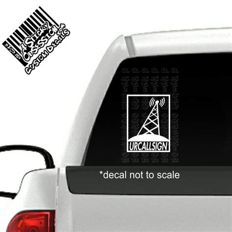 Personalized Ham Radio Call Sign Decal Sticker A Sticky Obsession