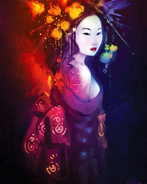 20 Seductive Geisha Digital Art Inspiration