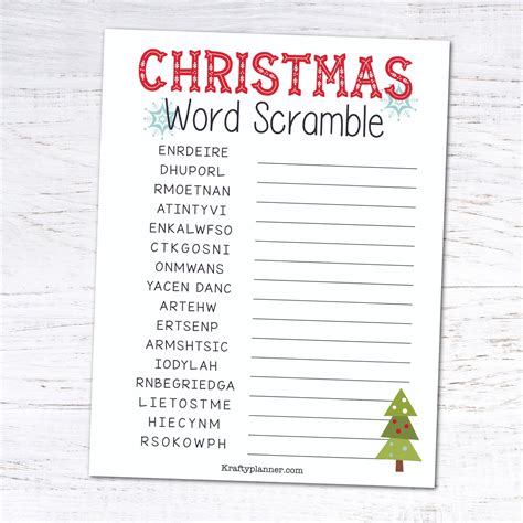 Day 10 Christmas Word Scramble 12 Days Of Free Christmas Printables