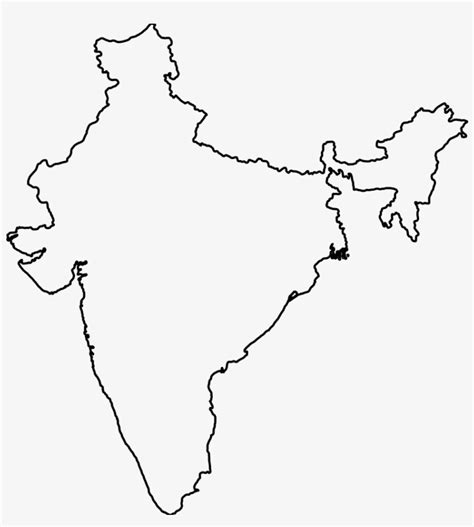 India Map Outline Sketch Coloring Page