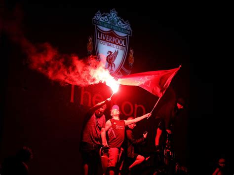 Thousands Of Fans Celebrate In The Streets As Liverpool Win Premier