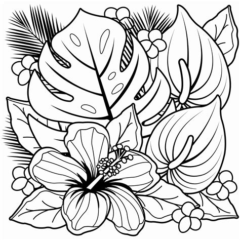 720x535 hibiscus super coloring colos vierges hibiscus. Hawaiian Flower Coloring Page Unique Coloring Pages ...