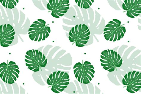 Seamless Pattern With Monstera Leaves Pattern For Fabric Paper