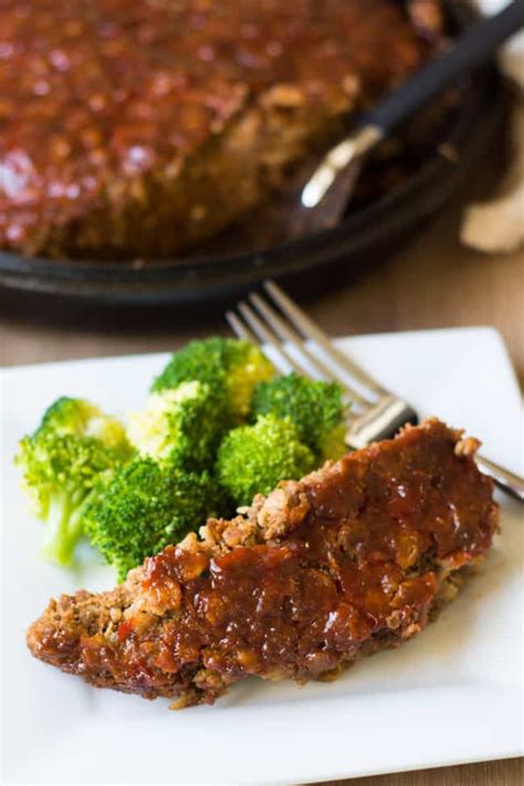 My family always fight over the last slice. Old Fashioned Skillet Meatloaf Recipe