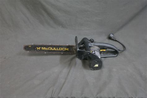 Mcculloch 80 Amp Rm1425 14 Bar Heavy Duty Electric Chain Saw Chainsaws