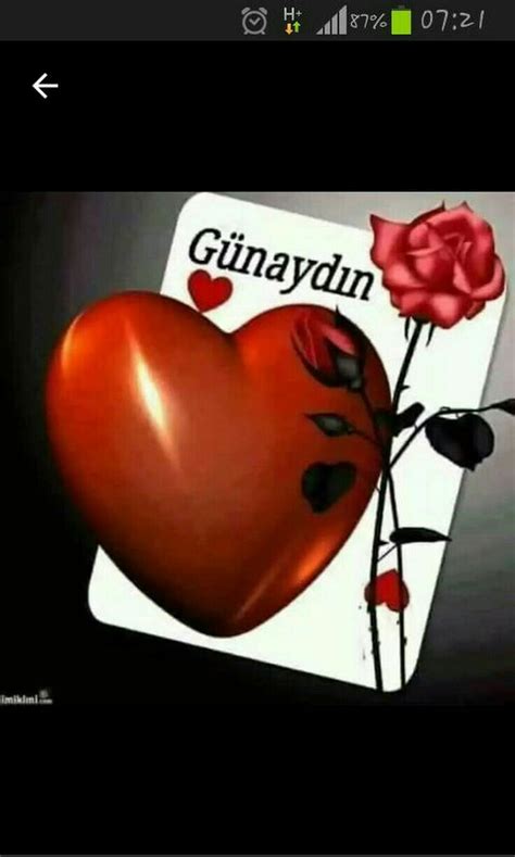 an image of a card with a rose on it and the words ginaydin