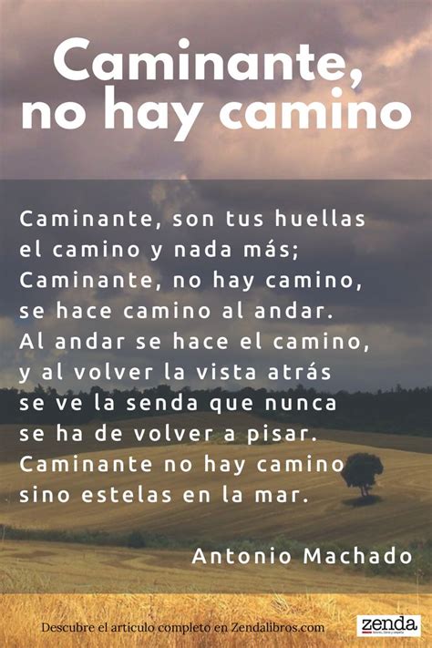 Caminante No Hay Camino De Machado Poemas Cortos Autor Literario