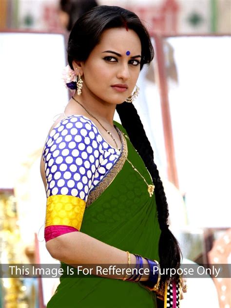 Sonakshi Sinha Chiffon Lace Work Plain Green Bollywood Designer Saree Fd60 Bollywood