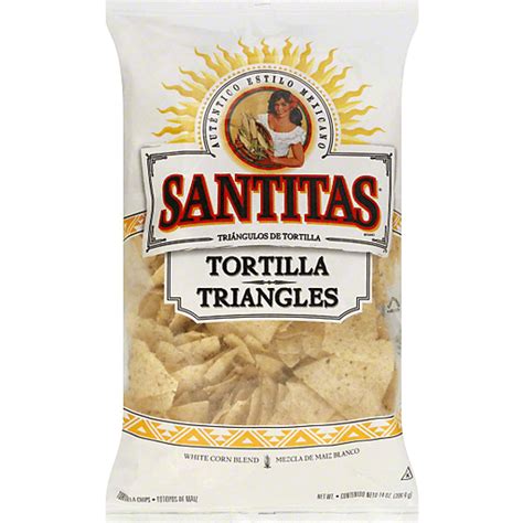 Santitas Tortilla Chips Triangles White Corn Blend Shop Brooklyn