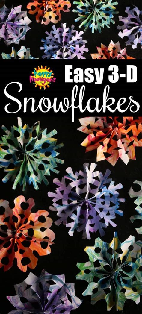 Easy 3 D Paper Snowflakes With Video Tutorial Happy Hooligans