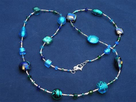 Aquateal 36 Inch Murano Glass Necklace Venetian Beads 24 Etsy