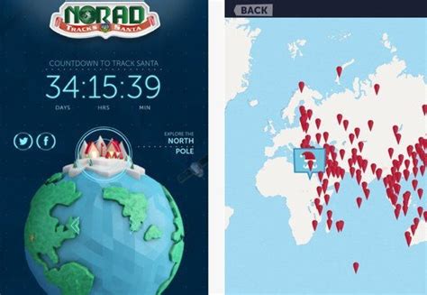 Track santa across the globe with this app. NORAD Santa Tracker app 2013 starts countdown ...