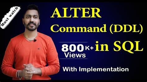 Lec 55 Alter Command Ddl In Sql With Implementation On Oracle Youtube