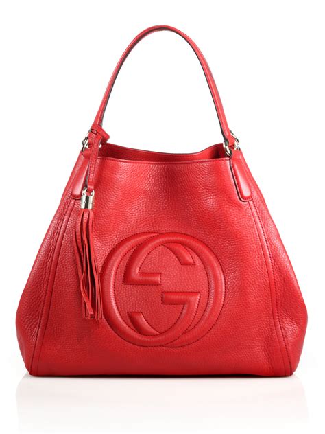 Gucci Soho Medium Hobo Bag In Red Lyst