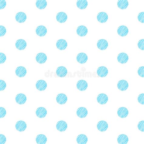 Blue Polka Dot Pattern On White Background Stock Vector Illustration