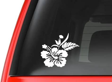 Hawaiian Hibiscus Flower T Vinyl Decal Sticker Car Truck Laptop