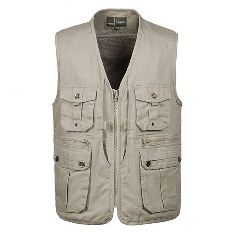 New Photographers Working Vest Mens Casual Cotton Multi Pocket Vest
